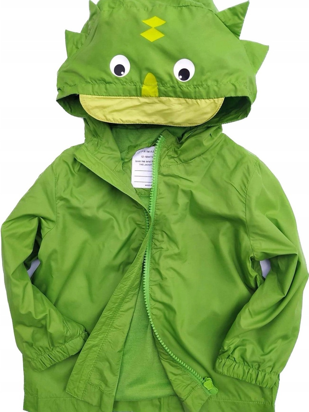 Primark Green Dino Lightweight Rain Jacket